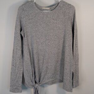 Active Balance Gray Long-Sleeve Tie-Front Top – Women's